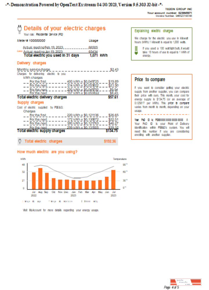 New York PSEG utility business bill, page 4, SCR PSD template